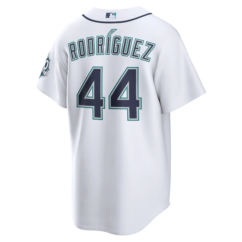Men's Nike Julio Rodríguez White Seattle Mariners Home Stadium 50th Season Patch Jersey