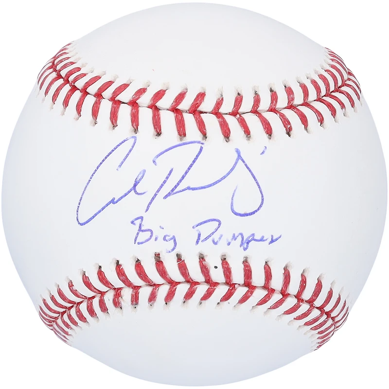 Baseball autographié par Cal Raleigh des Seattle Mariners avec l'inscription « Big Dumper »