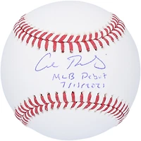 Baseball autographié par Cal Raleigh des Seattle Mariners avec l'inscription « MLB Debut 7/ 11/2021 »