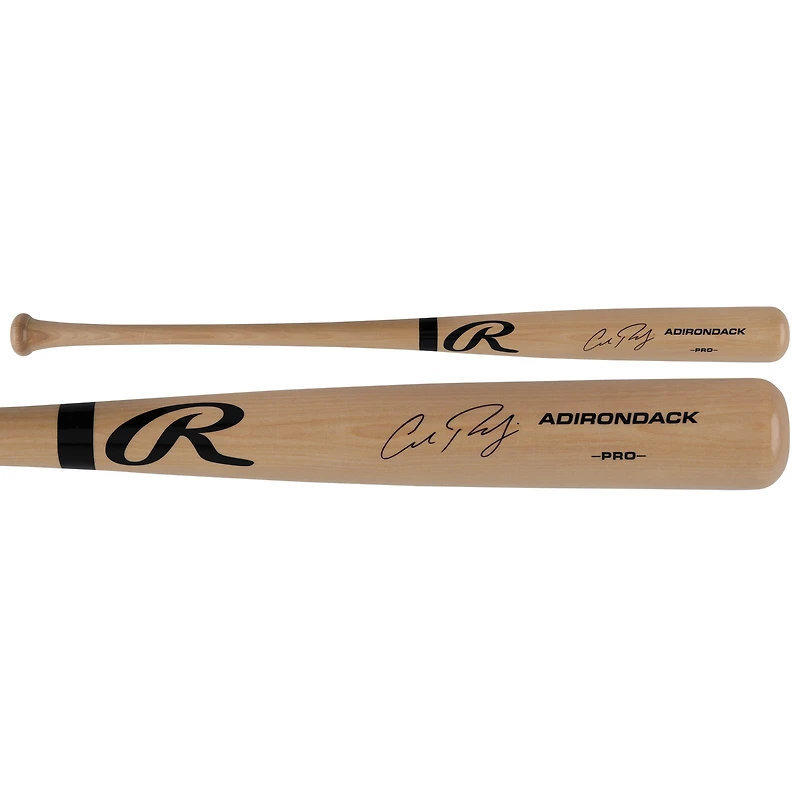 Batte de baseball professionnelle blonde autographiée par Cal Raleigh des Seattle Mariners de Rawlings