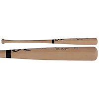 Batte de baseball professionnelle Blonde Rawlings autographiée par Cal Raleigh des Seattle Mariners avec l'inscription « Big Dumper »