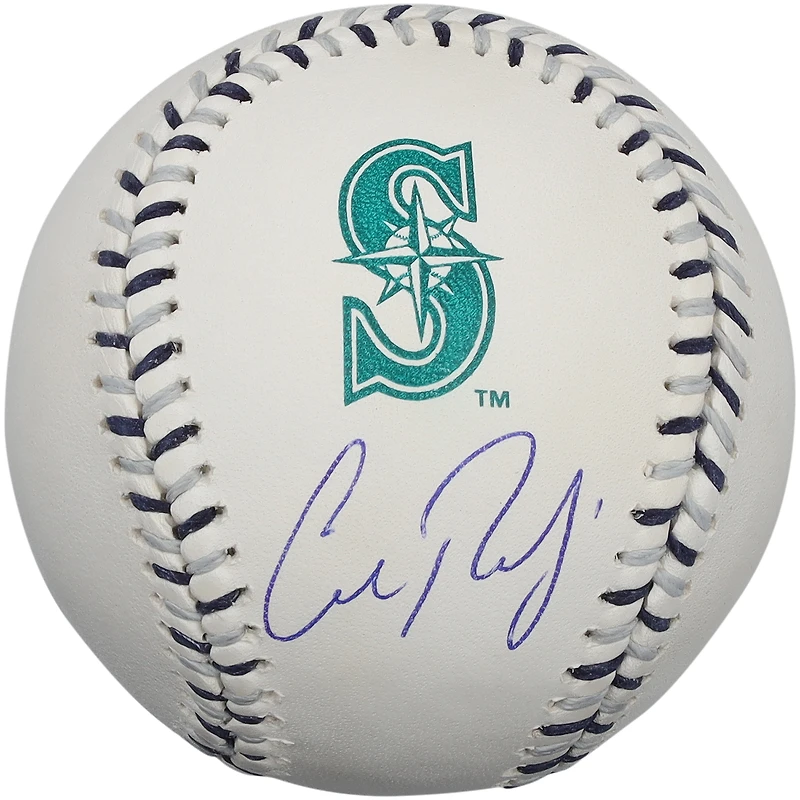 Cal Raleigh Seattle Mariners Autographed Team Color Laces Baseball