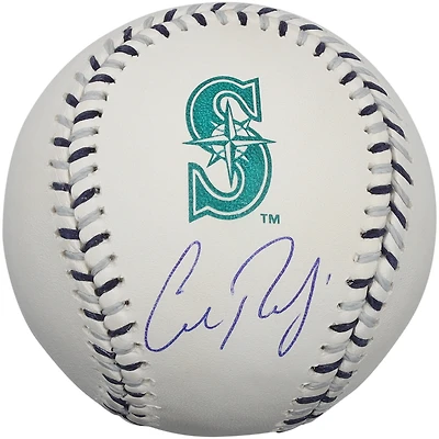 Cal Raleigh Seattle Mariners Autographed Team Color Laces Baseball