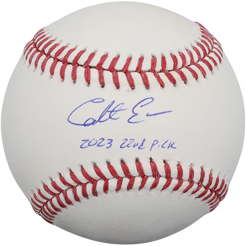 Balle de baseball autographiée par Colt Emerson des Mariners de Seattle avec inscription « 2023 22e choix »
