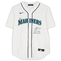 Colt Emerson Seattle Mariners Autographed White Nike Replica Jersey with "2023 22nd Overall Pick" Inscription