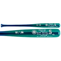 Bâton chromé Big Time Bats autographié par Edgar Martínez des Mariners de Seattle, avec inscriptions multiples