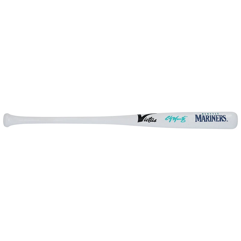 Edgar Martínez Seattle Mariners Autographed Victus Team ID Mini Bat