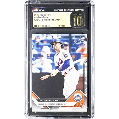 Francisco Lindor Seattle Mariners 2025 Topps Now All-Star Game #ASG-FL CGC Authenticated PRISTINE 10 Card