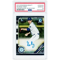 George Kirby Seattle Mariners Autographed 2019 Bowman Chrome Draft Black Refractor #CDA-GK #27/75 PSA Authenticated 10 Card