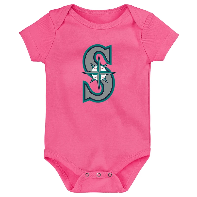 Ensemble de 3 bodys Home Run fanatiques pour filles Seattle Mariners