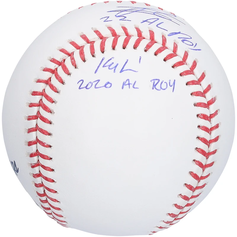 Balle de baseball autographiée par Ichiro Suzuki, Julio Rodriguez et Kyle Lewis des Mariners de Seattle, avec plusieurs inscriptions de recrue de l'année