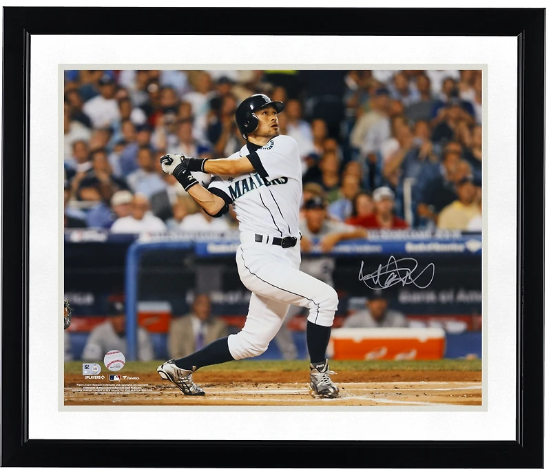 Ichiro Suzuki Seattle Mariners Autographed 16" x 20" White Swing Photograph