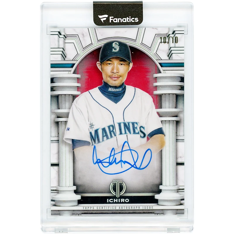 Ichiro Suzuki Seattle Mariners Autographed 2023 Topps Tribute Olympus Red #OA-I #10/10 Card