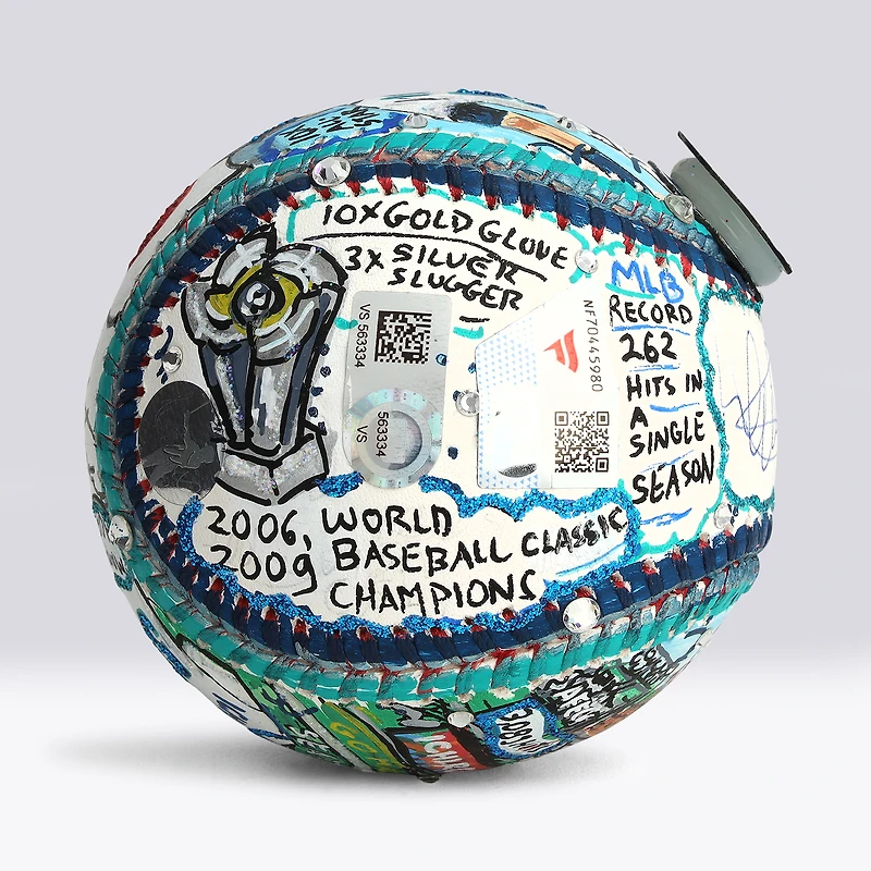 Ichiro Suzuki Seattle Mariners Autographed Baseball - Art by Charles Fazzino - NF70445980