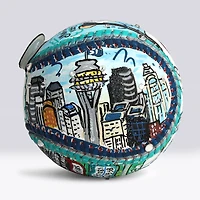 Ichiro Suzuki Seattle Mariners Autographed Baseball  - Art by Charles Fazzino - NF70445980