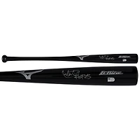 Batte de baseball Mizuno noire dédicacée par Ichiro Suzuki des Seattle Mariners avec inscription « HOF 25 »
