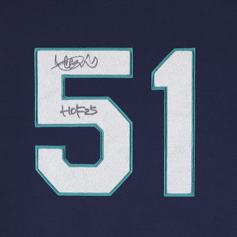 Ichiro Suzuki Seattle Mariners Autographed Navy Mitchell & Ness Batting Practice Jersey with "HOF 25" Inscription
