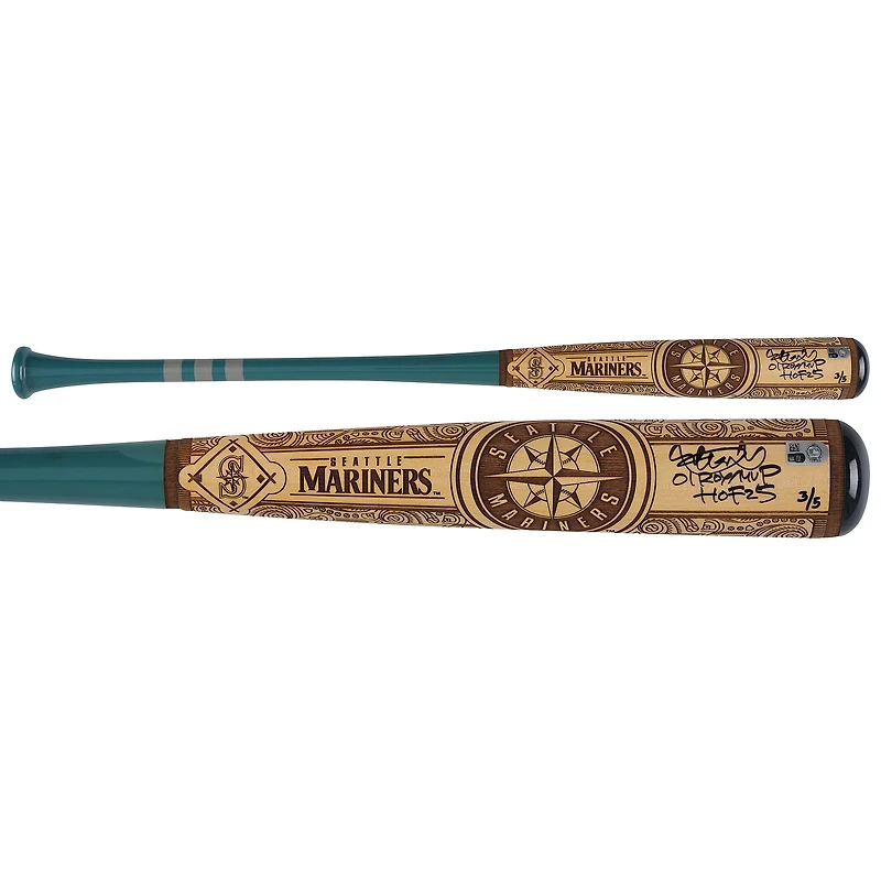 Bâton Pillbox Bat Company autographié par Ichiro Suzuki (Seattle Mariners) avec inscriptions multiples - Édition limitée à 5 exemplaires