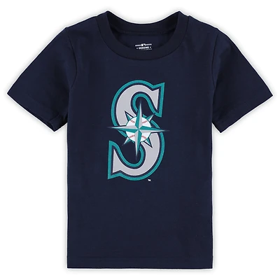 T-shirt à logo principal de l'équipe Seattle Mariners pour bébé bleu marine