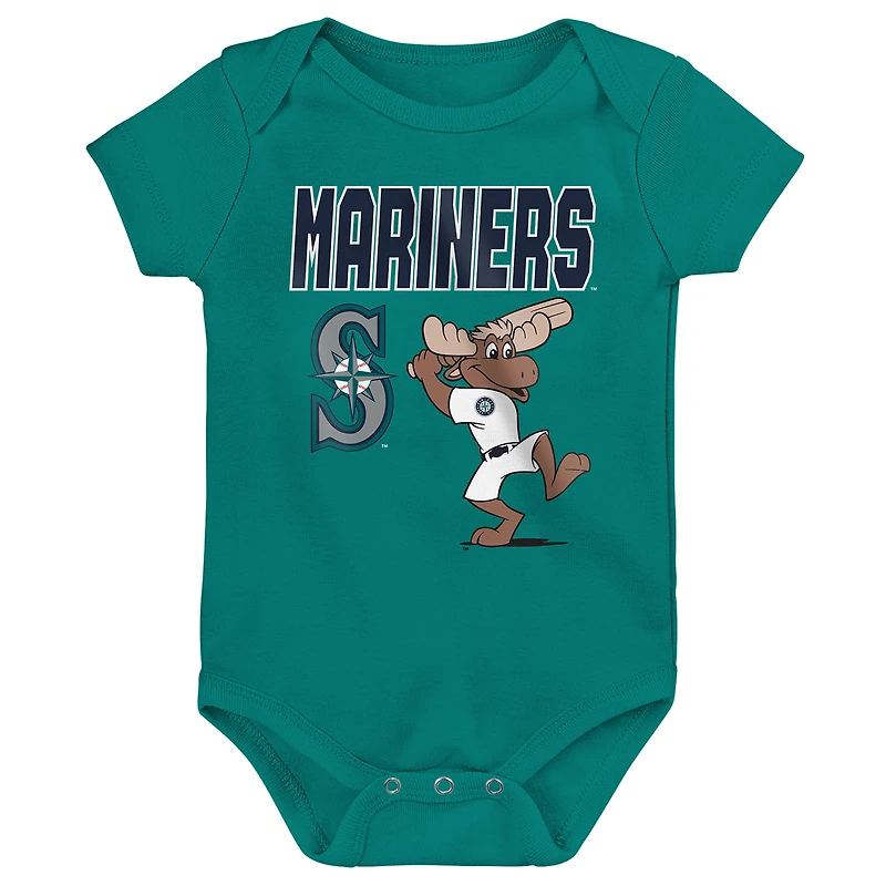 Infant Outerstuff Seattle Mariners Home Plate 3-Piece Bodysuit Set
