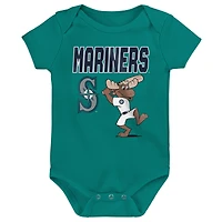 Infant Outerstuff Seattle Mariners Home Plate 3-Piece Bodysuit Set