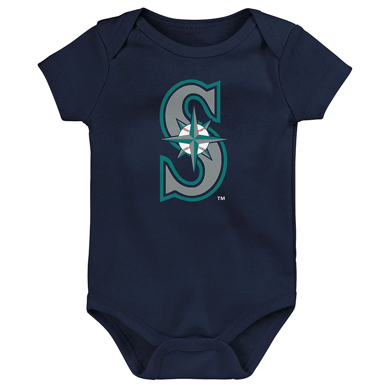Ensemble de trois bodies pour bébé Seattle Mariners Slide Home