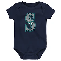 Ensemble de trois bodies pour bébé Seattle Mariners Slide Home