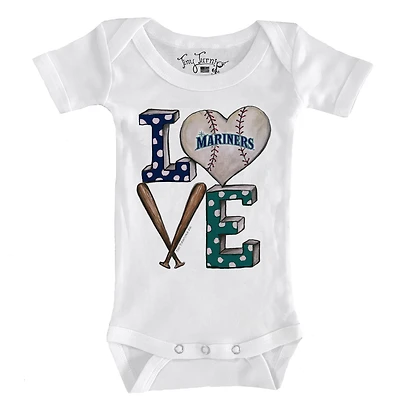 Body bébé blanc à motif de baseball des Seattle Mariners, petit navet