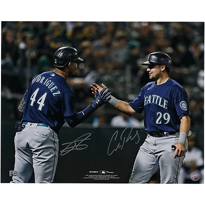 Julio Rodríguez and Cal Raleigh Seattle Mariners Autographed 16" x 20" Celebration Photograph