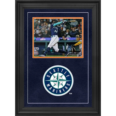 Photographie encadrée de luxe autographiée de 8" x 10" de Julio Rodríguez des Mariners de Seattle