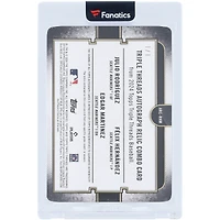 Carte autographiée par Julio Rodriguez, Felix Hernandez et Edgar Martinez des Mariners de Seattle (édition 2024 Topps Triple Threads, relique de match, White Whale #ARC-RHM #1/1)