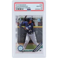 Julio Rodriguez Seattle Mariners 2019 Bowman Chrome 1er Bowman #BCP-33 PSA Authentifié 10 Carte