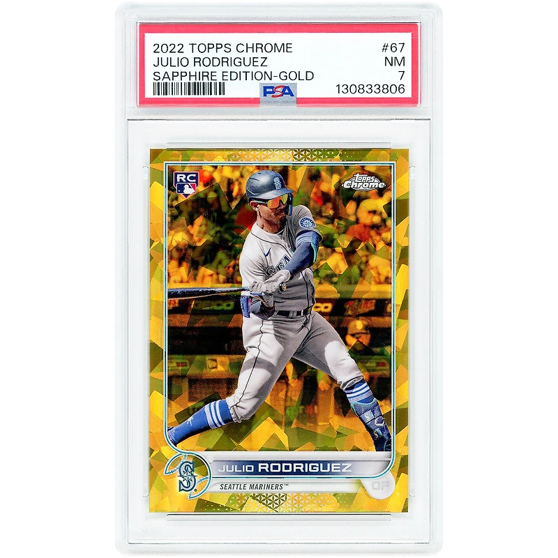 Julio Rodriguez Seattle Mariners 2022 Topps Chrome Sapphire Gold #67 #30/50 Rookie Card