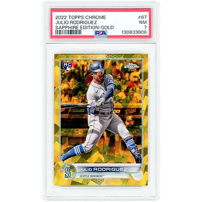 Julio Rodriguez Seattle Mariners 2022 Topps Chrome Sapphire Gold #67 #30/50 Rookie Card