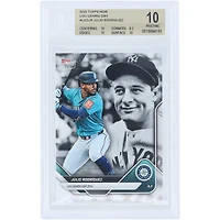 Carte Julio Rodriguez Seattle Mariners 2025 Topps Now Lou Gehrig Day #LGD-JR authentifiée BGS 10 - Sous-notes 10, 9,5, 10, 10