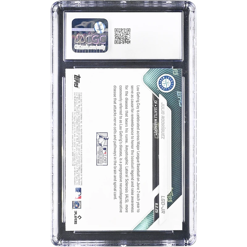 Julio Rodriguez Seattle Mariners 2025 Topps Now Lou Gehrig Day #LGD-JR CGC Authenticated 9.5 Card