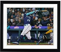 Julio Rodriguez Seattle Mariners Autographed 16" x 20" Hitting Photograph with "22 AL ROY" Inscription