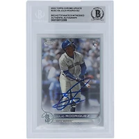 Julio Rodriguez Seattle Mariners Autographié 2022 Topps Chrome Mise à jour #USC150 Beckett Fanatics a vu une carte de recrue authentifiée