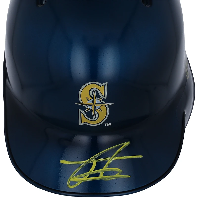 Casque de frappeur alternatif chromé autographié par Julio Rodriguez des Seattle Mariners - Exclusivité Fanatics