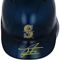 Casque de frappeur alternatif chromé autographié par Julio Rodriguez des Seattle Mariners - Exclusivité Fanatics