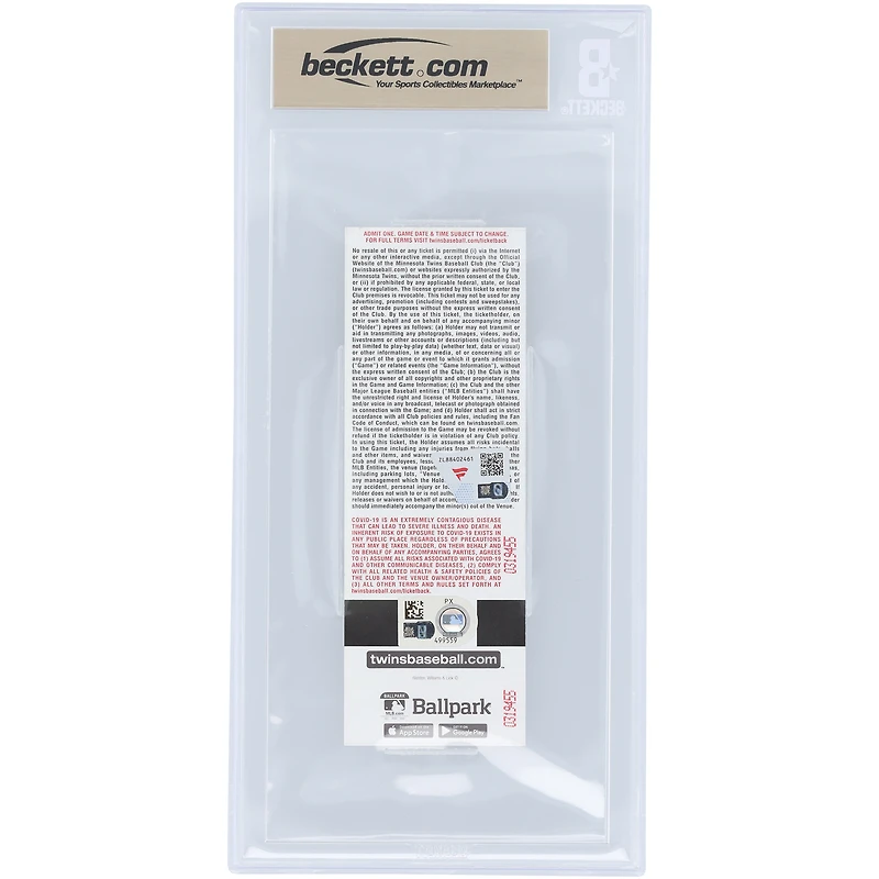 Julio Rodriguez Seattle Mariners Autographed MLB Debut Beckett Fanatics Witnessed Authenticated Gem Mint 10 Ticket from April 8, 2022