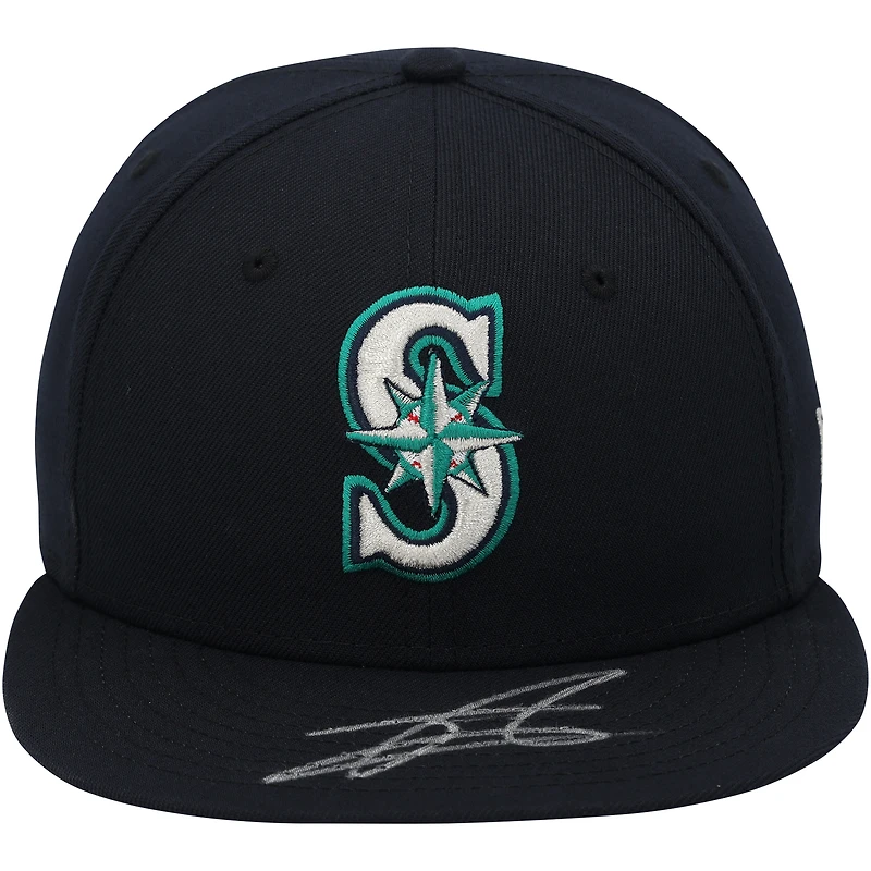 Casquette de baseball New Era dédicacée par Julio Rodriguez des Seattle Mariners