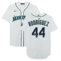 Maillot Nike authentique blanc autographié par Julio Rodriguez des Seattle Mariners
