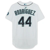 Maillot Nike authentique blanc autographié par Julio Rodriguez des Seattle Mariners