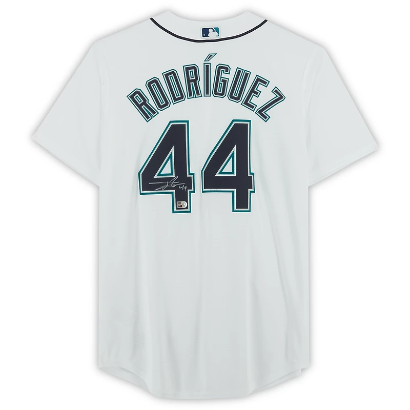 Maillot réplique Nike blanc autographié par Julio Rodriguez des Seattle Mariners