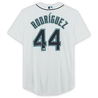 Maillot réplique Nike blanc autographié par Julio Rodriguez des Seattle Mariners