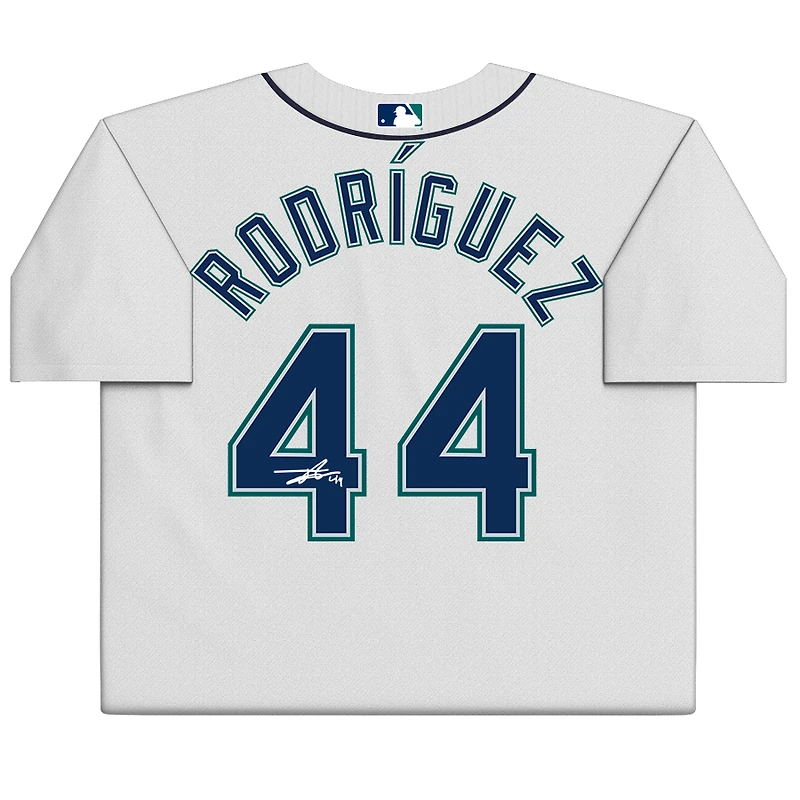 Maillot réplique Nike blanc autographié par Julio Rodriguez des Seattle Mariners