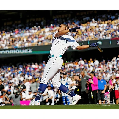 Julio Rodriguez Seattle Mariners Unsigned Follows Through at Bat the T-Mobile Home Run Derby Photograph