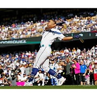 Julio Rodriguez Seattle Mariners Unsigned Follows Through at Bat the T-Mobile Home Run Derby Photograph