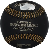 Balle de baseball en cuir noir autographiée par Kade Anderson des Mariners de Seattle